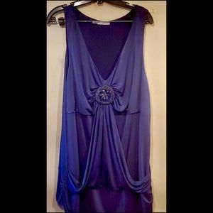 Navy Blue Sleeveless Blouse